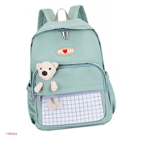 Bagaje si Accesorii - Ghiozdan Pigna Ursulet, pentru scoala generala, I-IV plus, verde, 42x30x13 cm