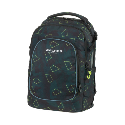 Bagaje si Accesorii - Ghiozdan scolar pentru adolescenti, Campus Evo 2.0 Green Polygon, produs Walker by Schneiders, 32 x 45 x 20 cm, verde