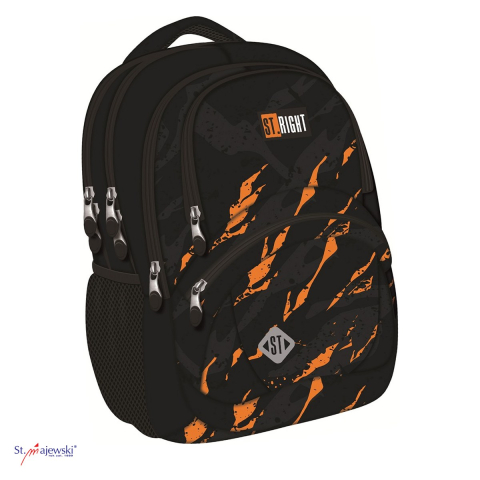 Gama de rucsacuri - Ghiozdan St.Majewski St.Right BP-05 Lava pentru liceu, 43x32x21 cm, 26 l