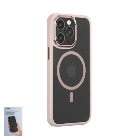 Huse si protectii pentru iPhone 15 Plus - Husa Comma Joy Elegant Mag pentru iPhone 15 Plus, Carcasa magnetica, Roz