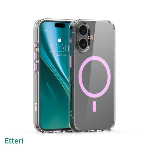 Huse si protectii pentru iPhone 16 Plus - Husa Etteri Color Mag pentru iPhone 16 Plus, Carcasa magnetica, Roz