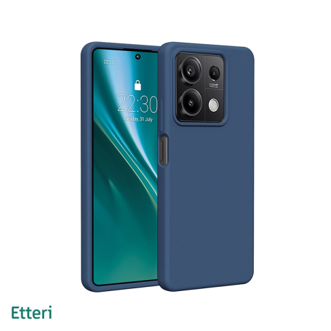 Huse si protectii pentru Xiaomi Redmi Note 13 5G - Husa Etteri Silicone pentru Xiaomi Redmi Note 13 5G, Carcasa, Albastru