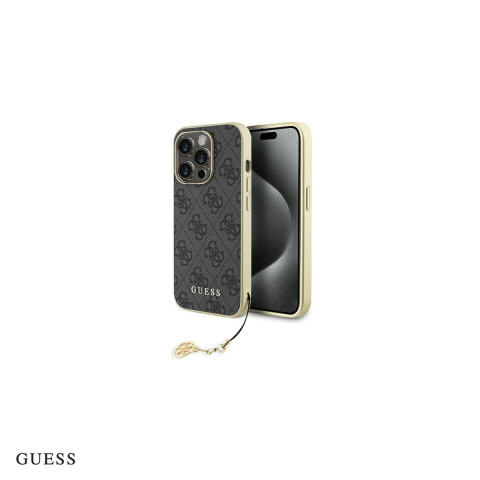 Huse si protectii pentru iPhone - Husa Guess Charms Collection pentru iPhone 15 Pro, Carcasa, Gri