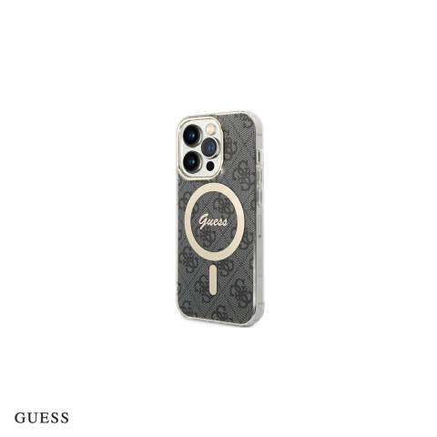 Huse si protectii pentru iPhone 15 Pro - Husa Guess Hc Iml B pentru iPhone 15 Pro, Carcasa magnetica, Negru