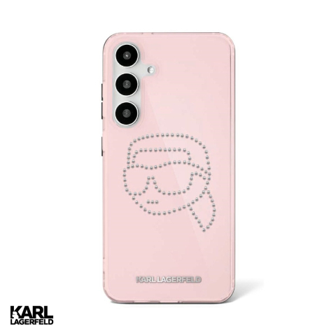 Huse si protectii pentru Samsung Galaxy S25 - Husa Karl Lagerfeld Hc Iml Rhinestones K Head pentru Samsung Galaxy S25, Carcasa, Roz