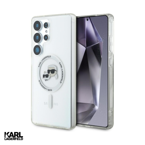 Huse si protectii pentru Samsung Galaxy S25 Ultra - Husa Karl Lagerfeld Hc Magnetic Iml Metal Kc pentru Samsung Galaxy S25 Ultra, Carcasa, Alb