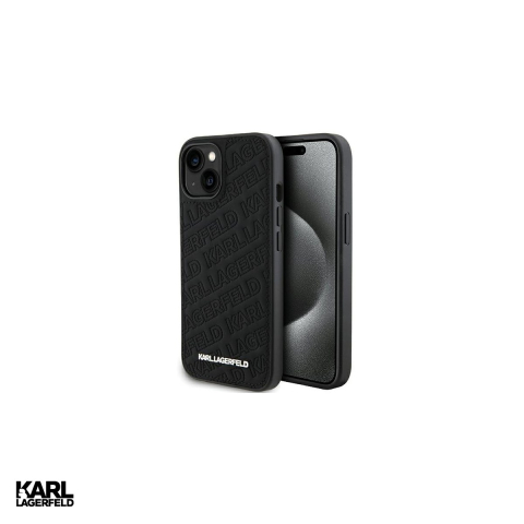 Huse si protectii pentru iPhone 15 - Husa Karl Lagerfeld Hc Quilted K Pattern pentru iPhone 15, Carcasa, Negru