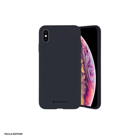 Huse si protectii pentru iPhone - Husa Mercury Silicone pentru iPhone 14, Carcasa, Bleumarin