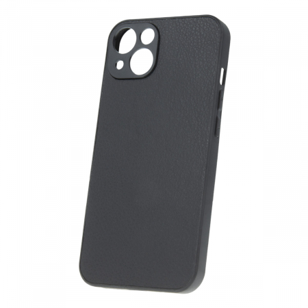 Huse si protectii pentru Samsung Galaxy A14 4G - Husa spate Black Leather pentru protectie Samsung Galaxy A14 4G / A14 5G, din TPU, textura tip piele, neagra