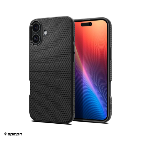 Huse si protectii smartphone - Husa Spigen Liquid Air pentru iPhone 16, Carcasa, Negru