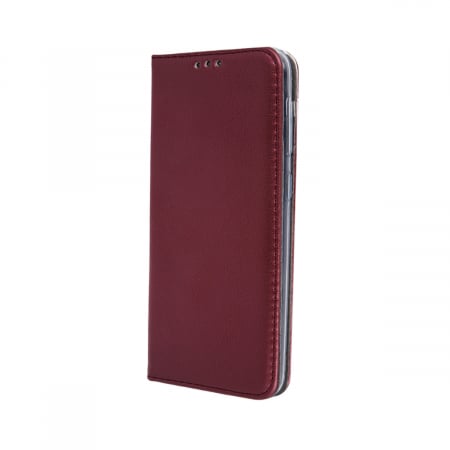 Huse si protectii pentru Samsung Galaxy A06 - Husa tip carte, compatibila cu Samsung Galaxy A06, premium flip book cu inchidere magnetica si functie stand, buzunar card, visinie