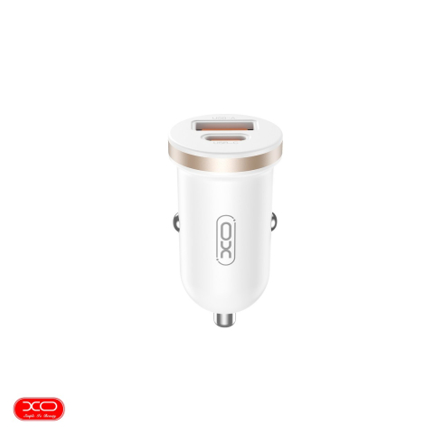Incarcator auto - Incarcator auto XO CC56, PD QC 30 W, 1x USB + 1x USB-C, alb