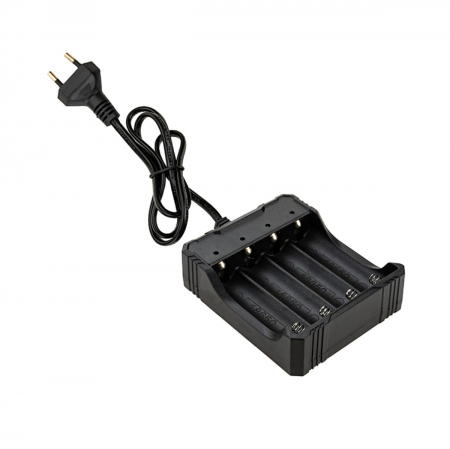 Incarcator baterii - Incarcator universal pentru 4 x baterii tip 18650 Li-Ion, 3.7V, 20191, MS-404A, la priza retea, negru