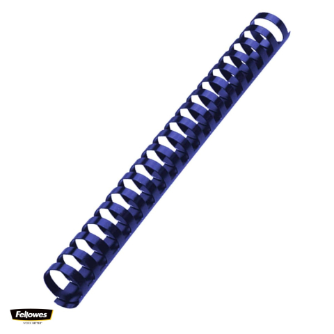 Birotica papetarie - Inel de indosariere Fellowes din plastic de 16 mm, pentru 101-120 coli, albastru