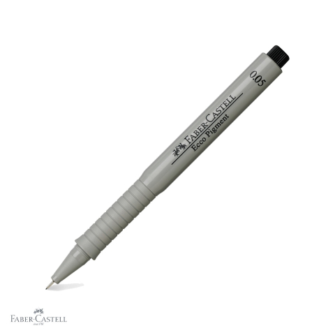 Finelinere - Liner 0.05mm Faber-Castell Ecco Pigment, cerneala pigmentata negra rezistenta la apa, pentru desen tehnic si schite