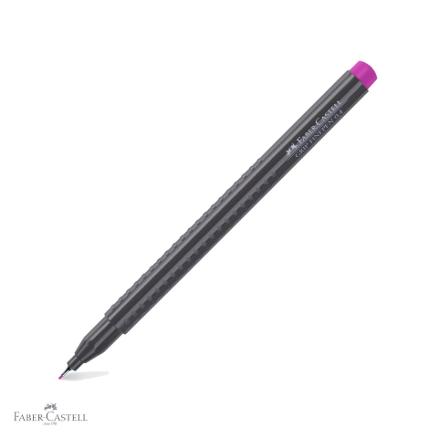 Linere - Liner 0.4 mm violet Faber-Castell Grip, forma ergonomica triunghiulara, cerneala lavabila