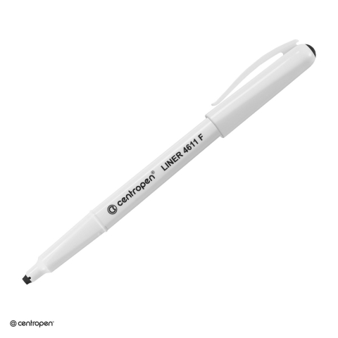 Instrumente de scris - Liner Centropen 4611 F cu varf din plastic, 0.3 mm, zona de prindere triunghiulara, negru