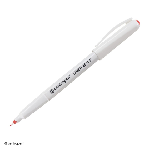 Instrumente de scris - Liner Centropen 4611 F cu varf din plastic, 0.3 mm, zona de prindere triunghiulara, rosu