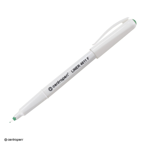 Instrumente de scris - Liner Centropen 4611 F cu varf din plastic, 0.3 mm, zona de prindere triunghiulara, verde