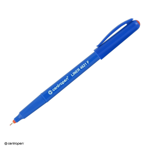Birotica papetarie - Liner Centropen 4621 F cu varf metalic, 0.3 mm, zona de prindere triunghiulara, rosu