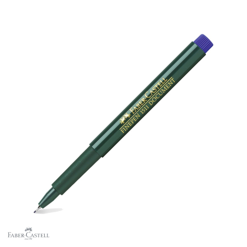 Linere - Liner Faber-Castell Finepen 1511 albastru, varf metalic 0.4 mm, pentru desen tehnic si scriere de precizie