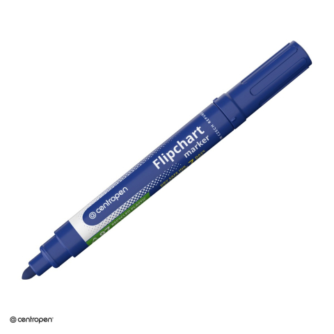 Accesorii prezentare - Marker Centropen 8550, pentru flipchart, varf rotund 2.5 mm, albastru
