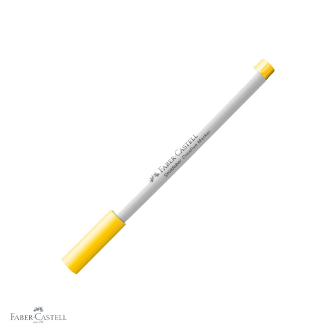 Markere - Marker creativ Faber-Castell Goldfaber galben 507, varf rotund 1.5 mm, pentru hartie, sticla si plastic