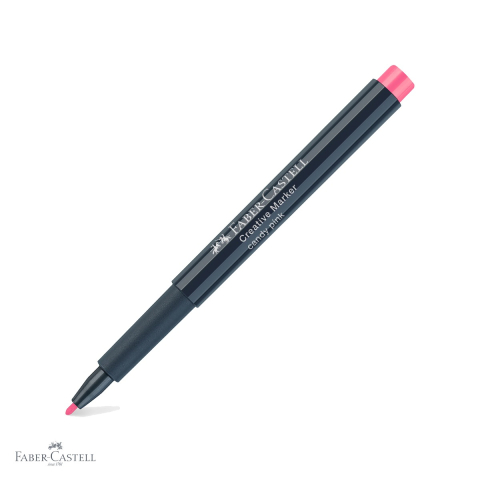 Markere - Marker creativ Faber-Castell roz candy, varf 1.5 mm, pentru hartie, sticla, plastic si metal