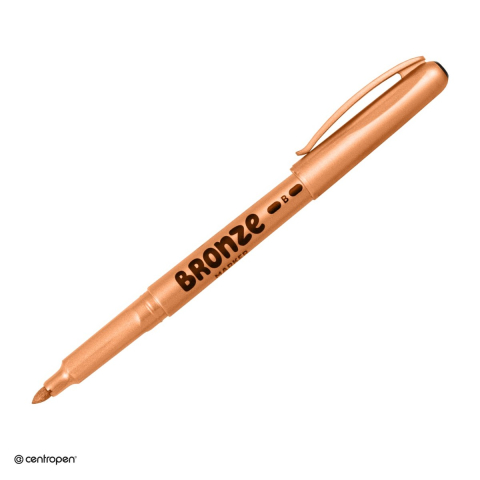 Markere speciale pentru desen si arta - Marker cu efect metalic Centropen 2690, varf rotund 1.5-3 mm, culoare bronz