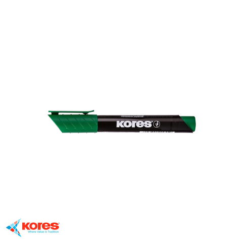 Birotica papetarie - Marker permanent Kores, varf tesit, scriere pe orice suprafata inclusiv CD-uri, uscare rapida