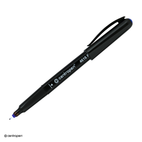 Instrumente de scris - Marker permanent pentru CD/DVD Centropen 4616, varf rotund 0.6 mm, cerneala albastra