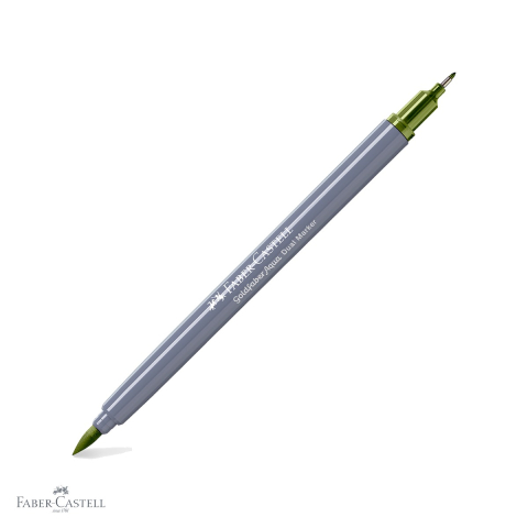 Birotica papetarie - Marker solubil 2 capete Faber-Castell Goldfaber, verde crom opac 174, pentru desen si ilustratie