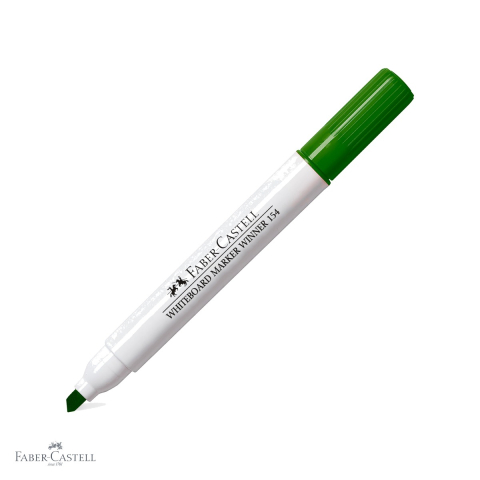 Markere - Marker whiteboard Faber-Castell Winner 154, varf tesit, cerneala pe baza de alcool, culoare verde