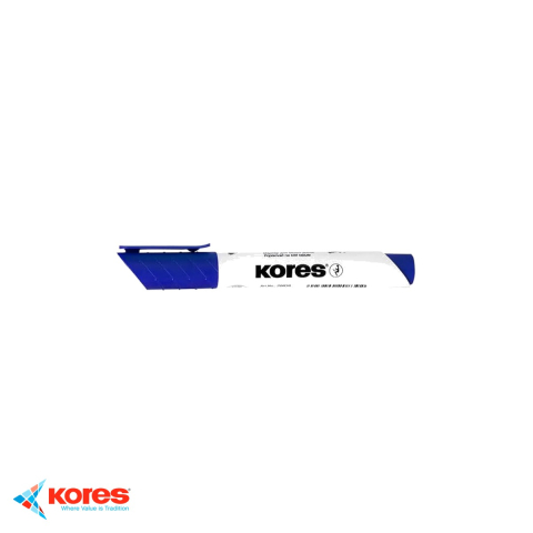 Birotica papetarie - Marker whiteboard Kores, varf Easy Flow 3mm, culoare albastra, pentru whiteboard si flipchart