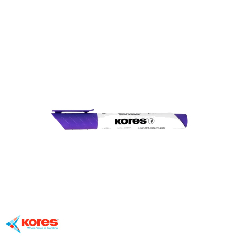 Birotica papetarie - Marker whiteboard Kores, varf rotund 1-3 mm, cerneala violet, uscare rapida, pentru table albe si flip chart