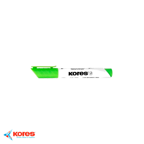 Birotica papetarie - Marker whiteboard Kores, varf rotund 1-3 mm, culoare verde deschis, scriere fluida pentru table albe si flip chart