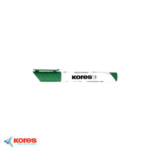Birotica papetarie - Marker whiteboard Kores, varf rotund 3mm, cerneala verde, stergere uscata fara reziduuri