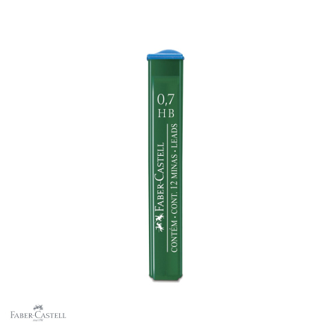 Birotica papetarie - Mine creion mecanic Faber-Castell, 0.7 mm, duritate HB, polymer, set 12 bucati, pentru uz scolar si profesional