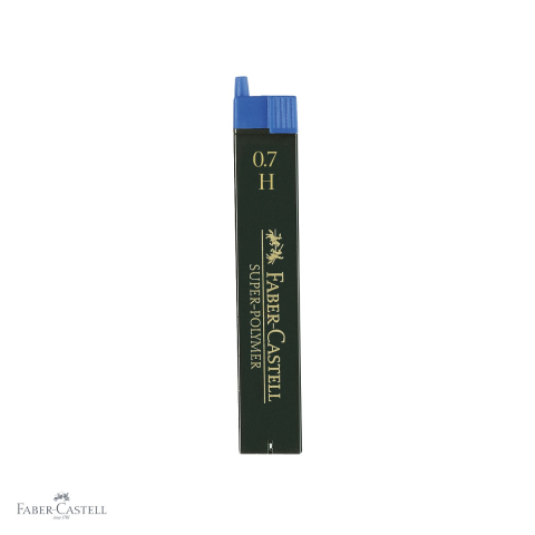 Birotica papetarie - Mine creion mecanic Faber-Castell Super-Polymer 0.7mm, duritate H, rezistenta la rupere, 12 buc/etui