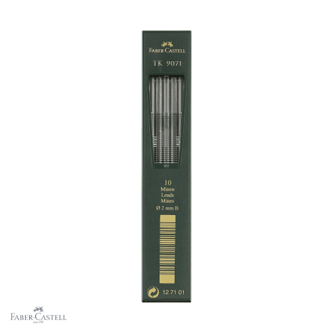 Birotica papetarie - Mine creion mecanic Faber-Castell TK, grafit 2mm duritate B, set 10 bucati pentru desen tehnic
