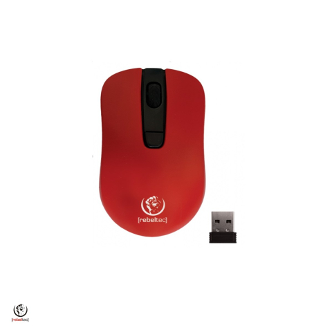 Mouse - Mouse Rebeltec wireless Star, 800/1000/1600 dpi, 4 butoane, raza 10 m, Rosu
