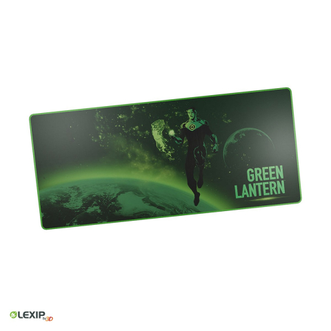Mouse Pad Gaming - Mousepad gaming XXL flexibil Lexip Green Lantern, 900 x 400 x 4 mm, neopren lavabil, baza din latex antiderapanta, verde smarald, WAXLXMP0008
