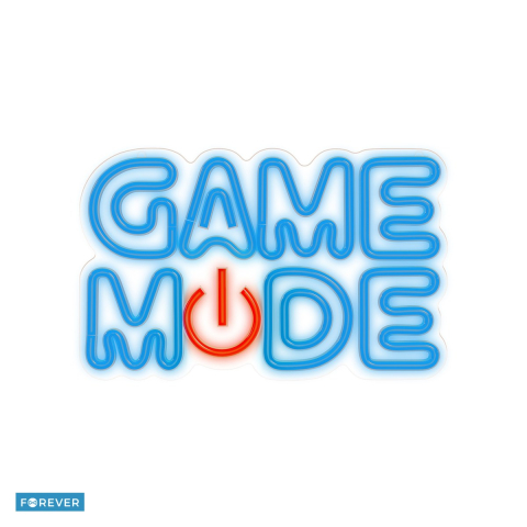Iluminare si Electrice - Neon LED pe plexiglas Forever Light, Game Mode, dimensiuni 260 x 20 x 400 mmmm, albastru rosu, cablu 2m