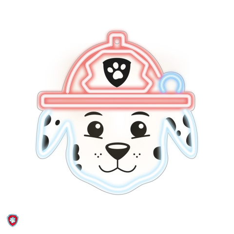 Neoane LED - Neon LED pe plexiglas Psi Patrol, Paw Patrol Marshall, dimensiuni 40 x 40cm, cablu USB cu lungime 1.5m