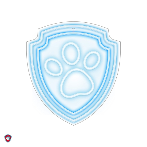 Neoane LED - Neon LED pe plexiglas Psi Patrol, Paw Patrol Paw, dimensiuni 40 x 40cm, cablu USB cu lungime 1.5m