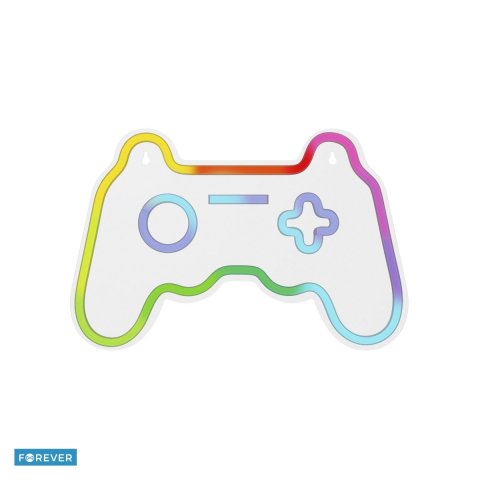 Iluminare si Electrice - Neon LED RGB Forever Light, Gamepad, dimensiuni 425 x 28 x 285mm, cu telecomanda, cablu USB cu lungime 2m