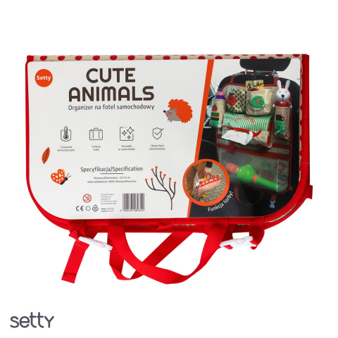 Organizatoare auto - Organizator auto Setty, cu 2 buzunare termice, si functia de geanta, Rosu
