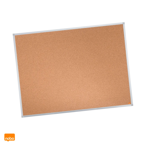 Birotica papetarie - Panou din pluta Nobo Essentials, rama din aluminiu, montare prin colturi sau suporturi de suspendare, 120x90 cm
