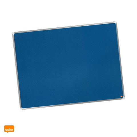 Birotica papetarie - Panou din pluta Nobo Premium Plus, rama din aluminiu, montare prin colturi, pentru prinderea notitelor, 120x90 cm, albastru