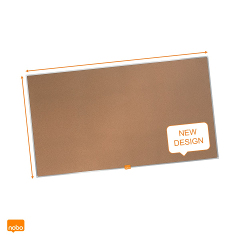Birotica papetarie - Panou din pluta Nobo Widescreen 40 inch, rama din aluminiu, sistem de montaj ascuns InvisaMount, 898x510 mm